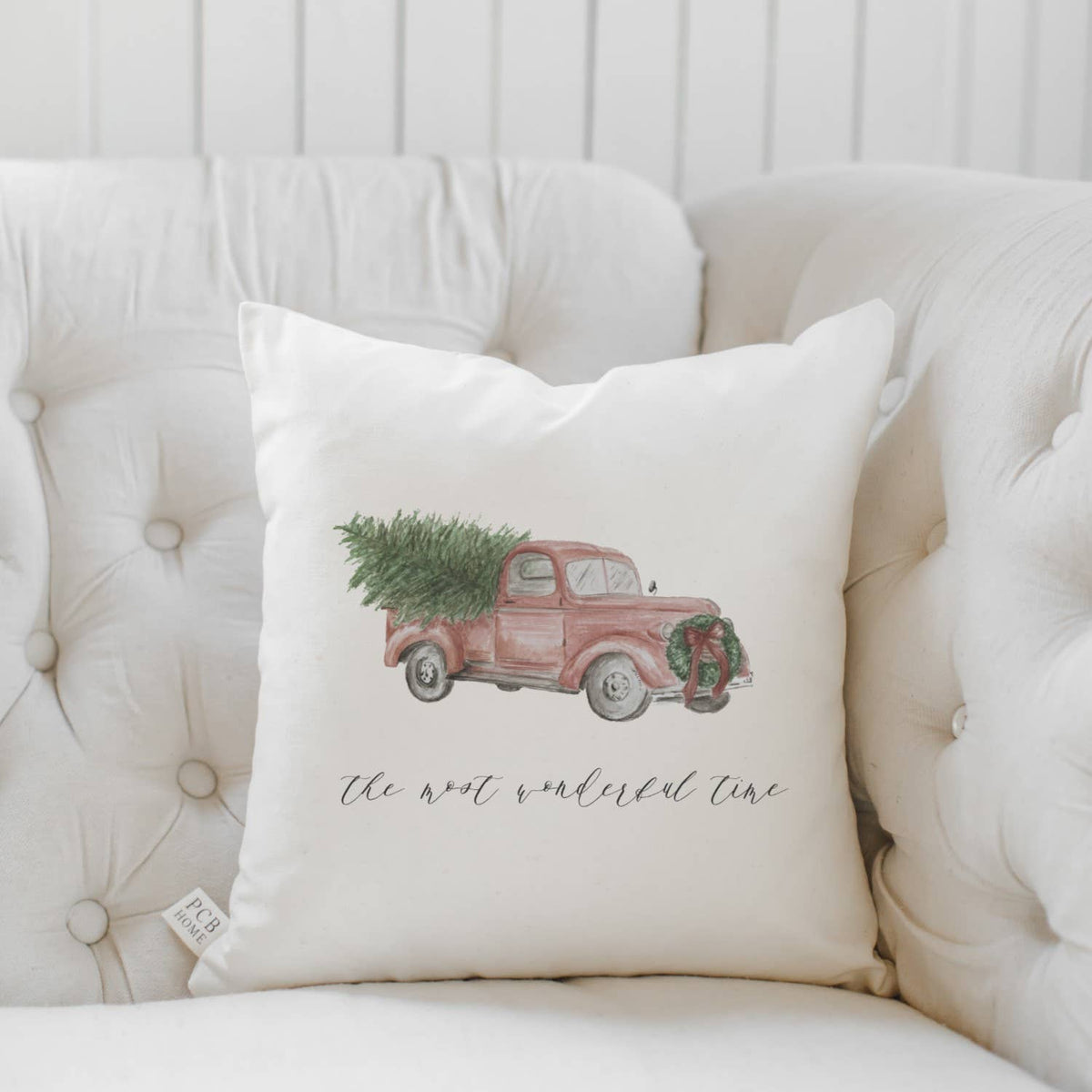 Throw Pillows - The Most Wonderful Time Watercolor