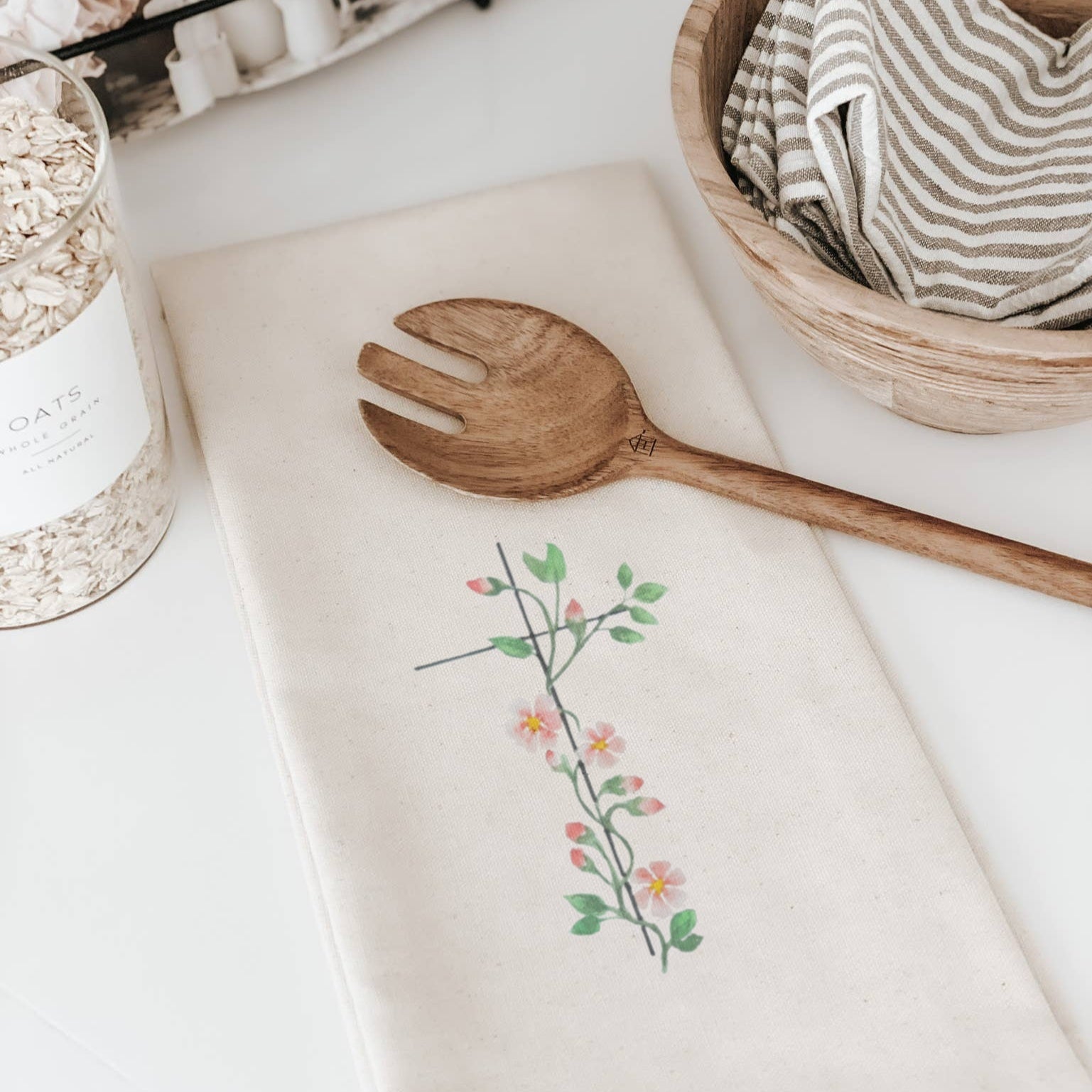 Tea Towel - Spring Cross