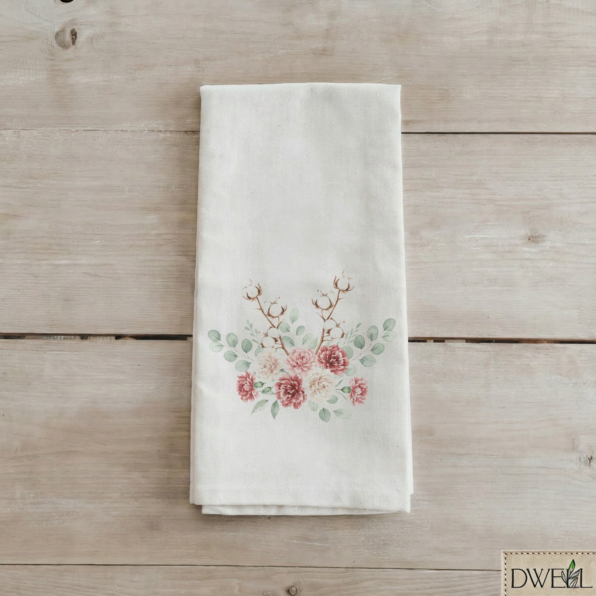 Tea Towel - Spring Cotton Bouquet