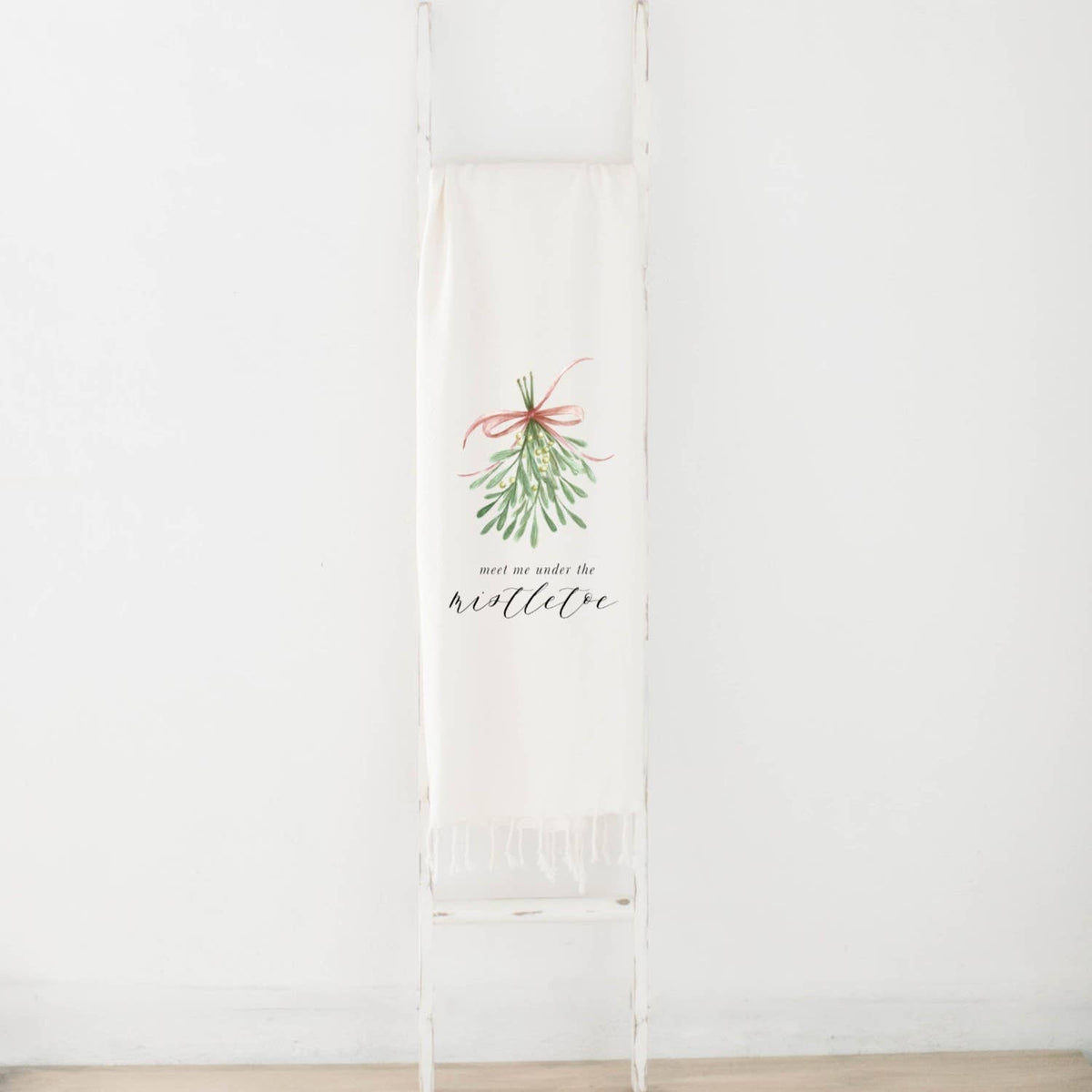 Throw Blankets - Meet Me Under the Mistletoe Watercolor
