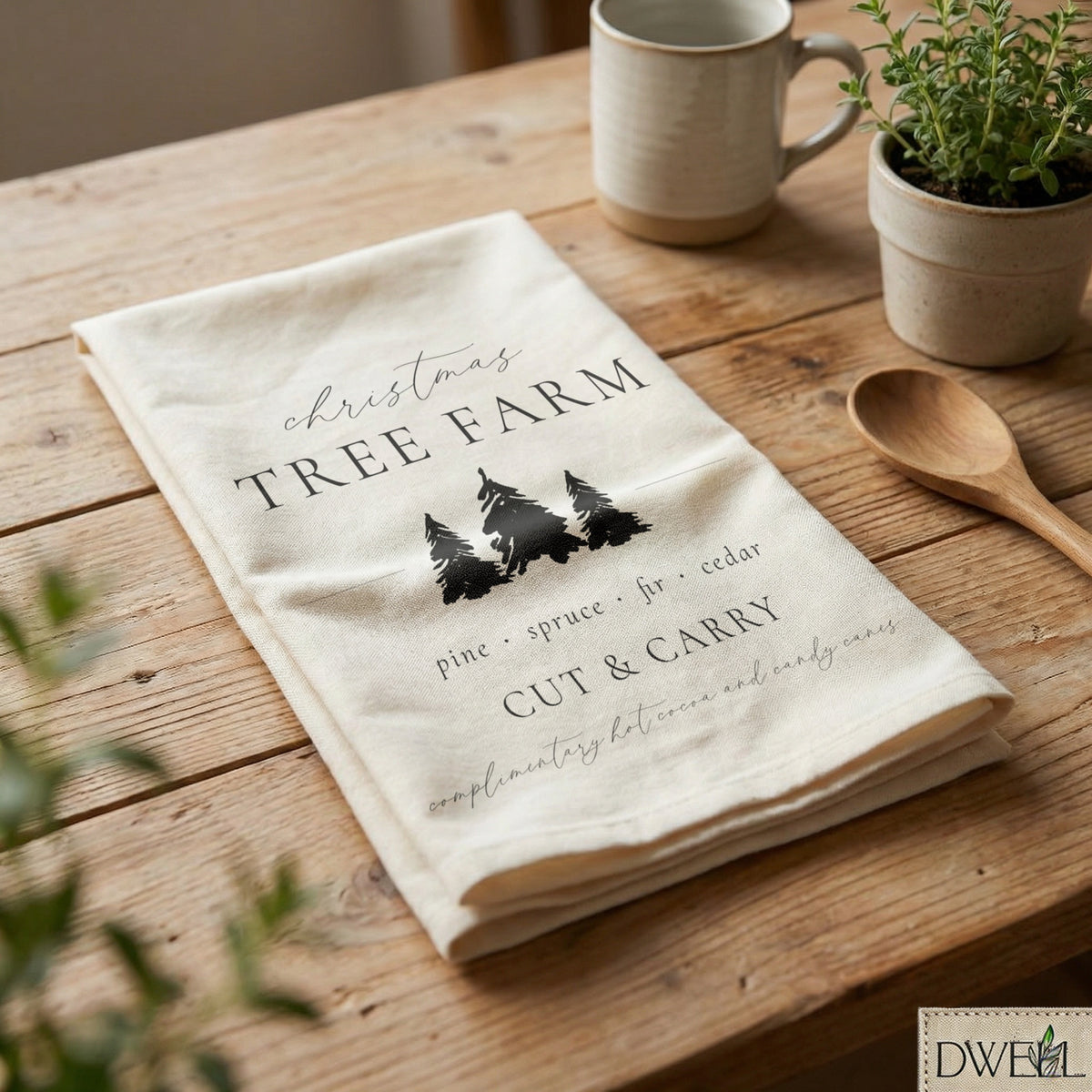 Tea Towel - Tree farm