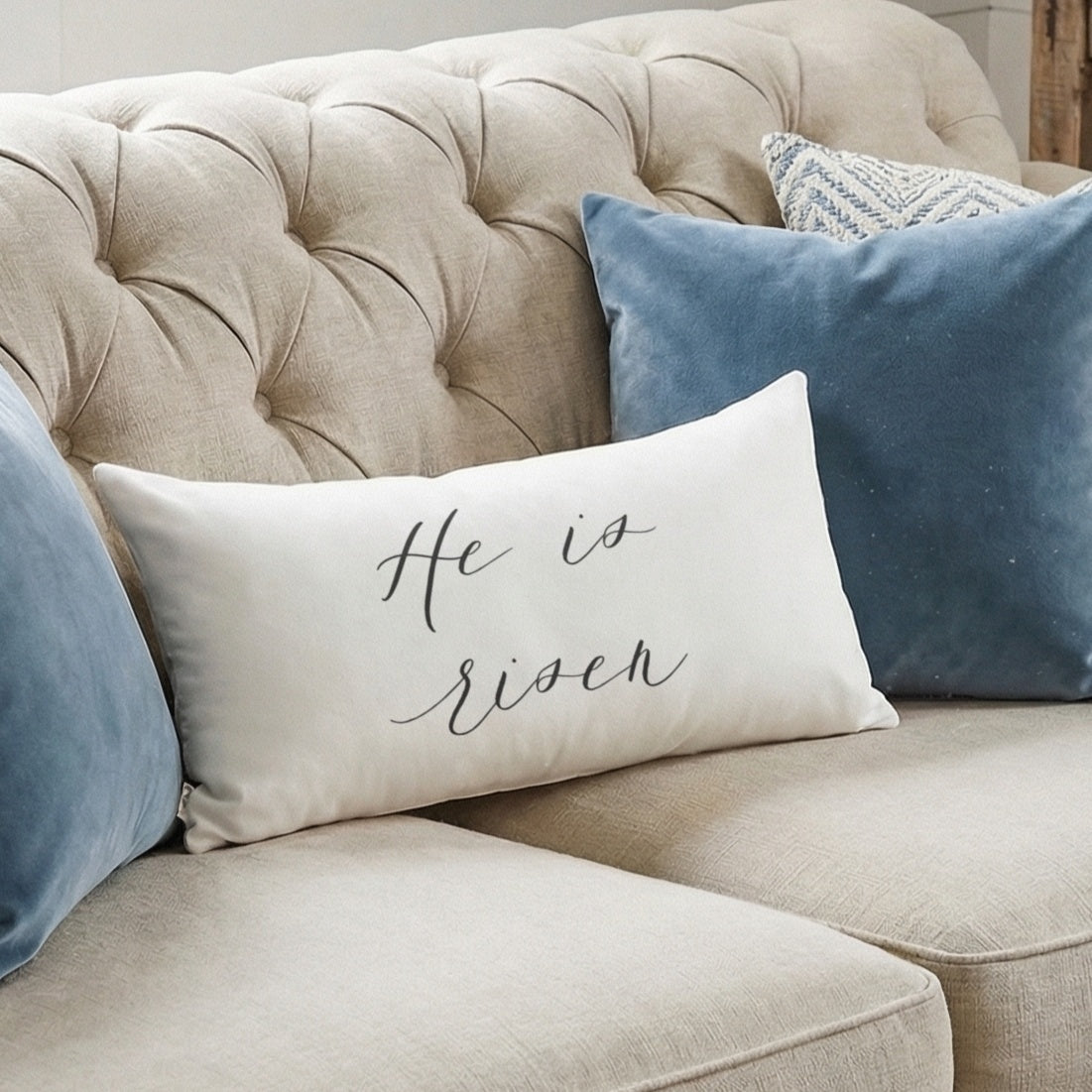 Lumbar Pillows - He is Risen