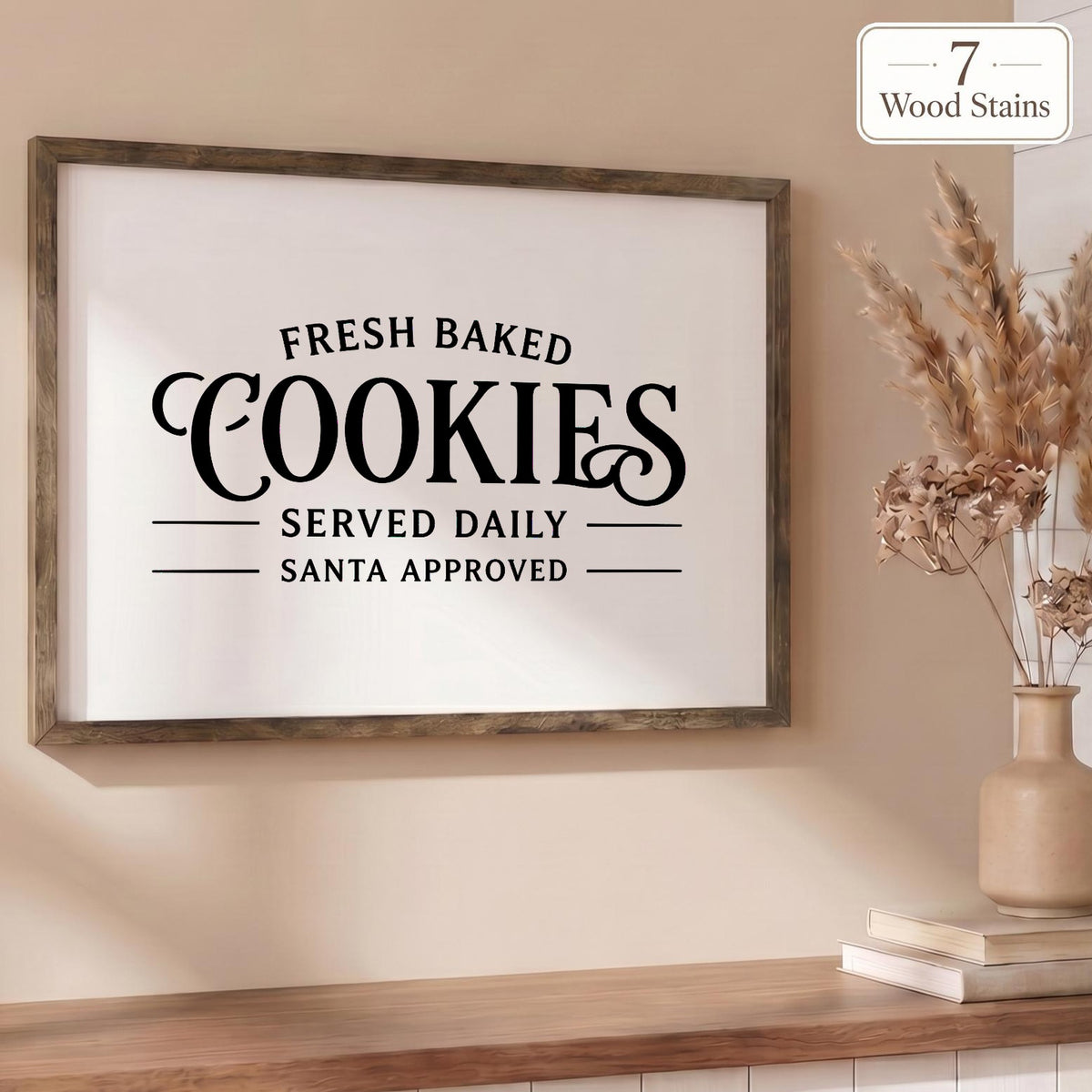 Fresh Baked Cookies Vintage Wood-Framed Sign