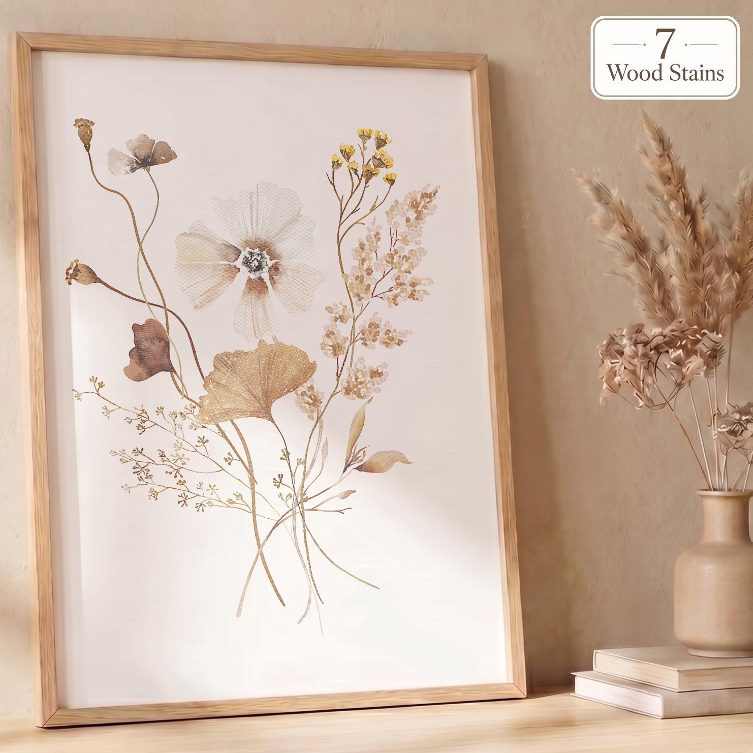 Wooden Frames - Autumn Wildflower Bouquet