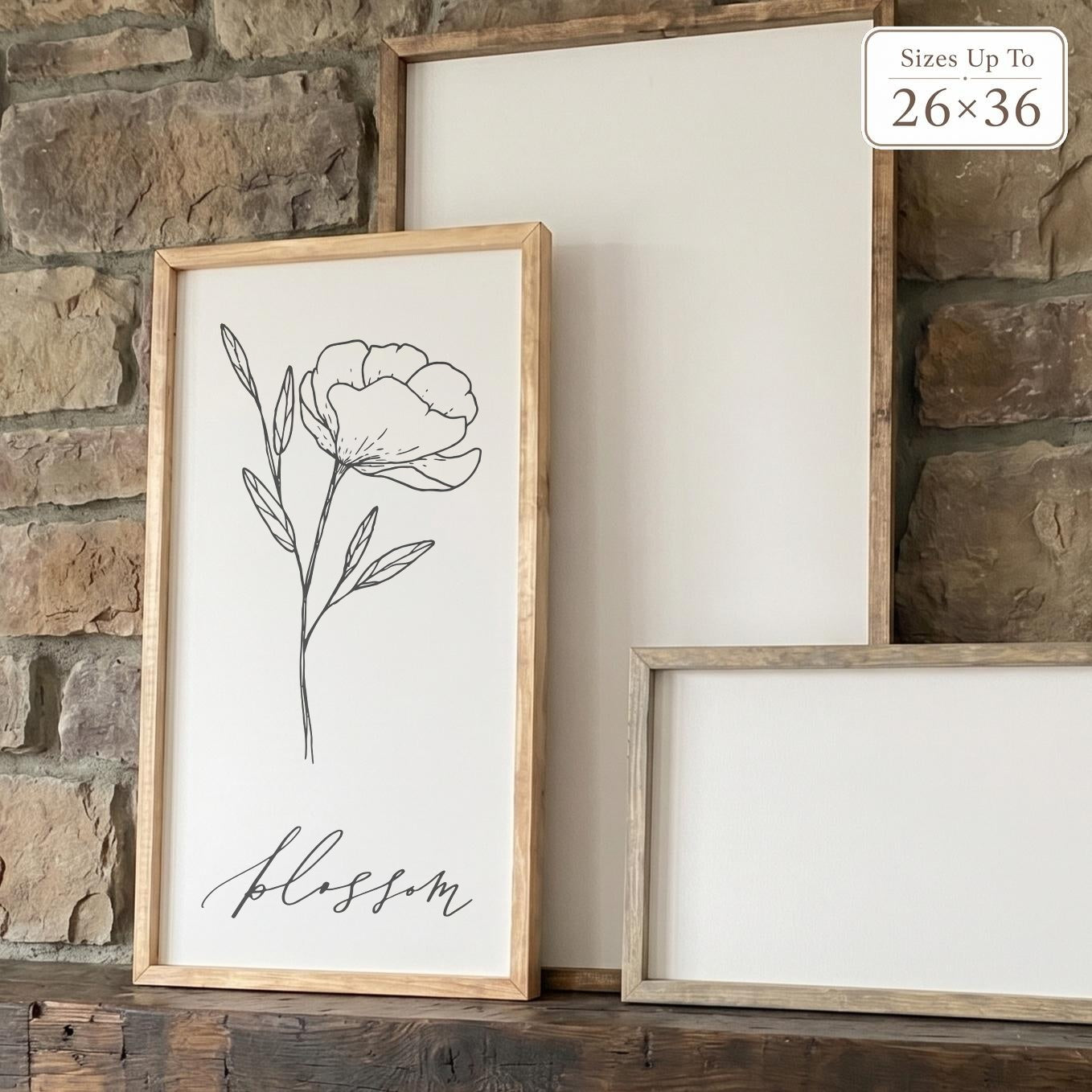 Wooden Frames - Blossom Wildflower