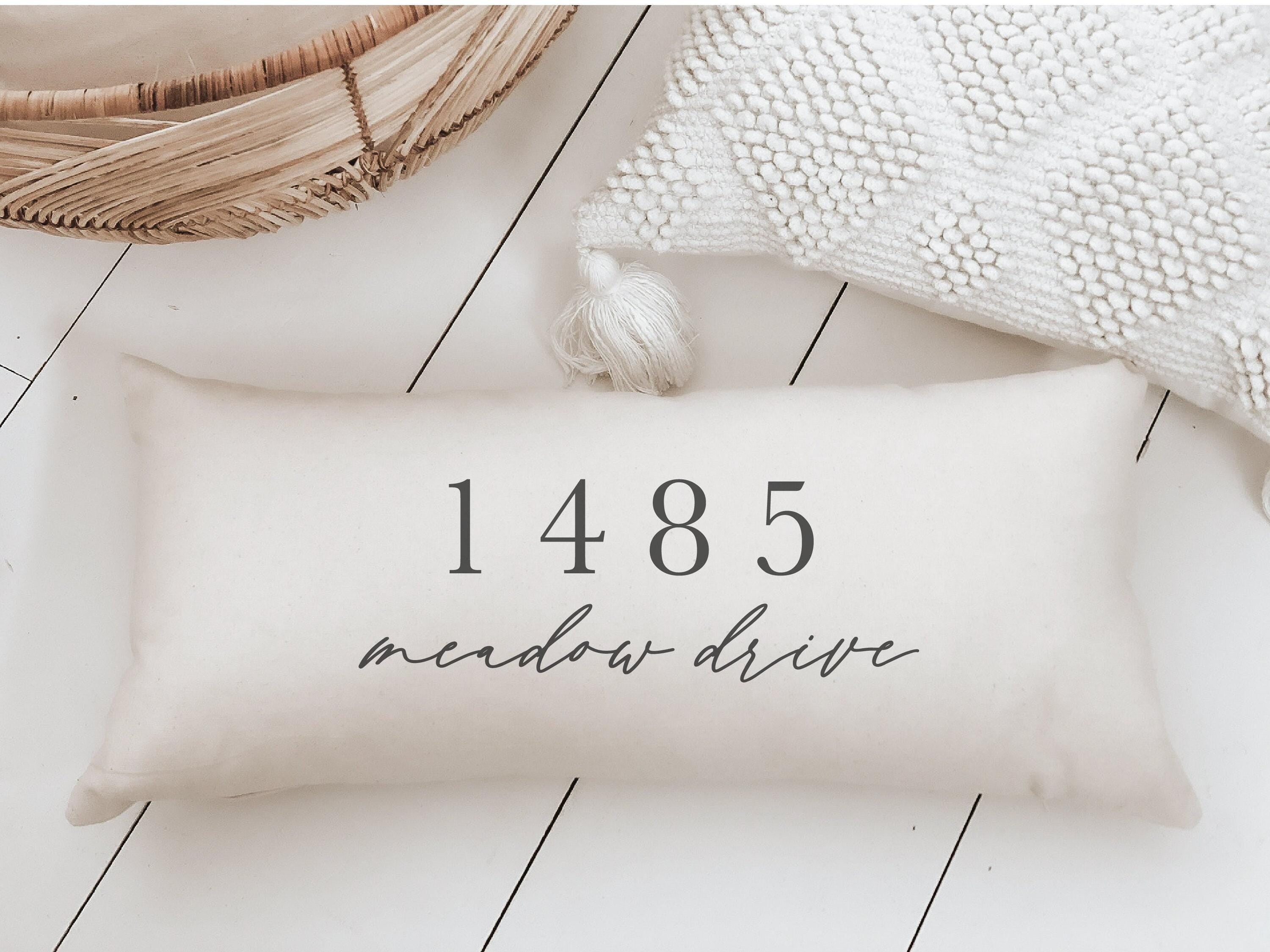 Personalized Lumbar Pillows - Personalized Street Address