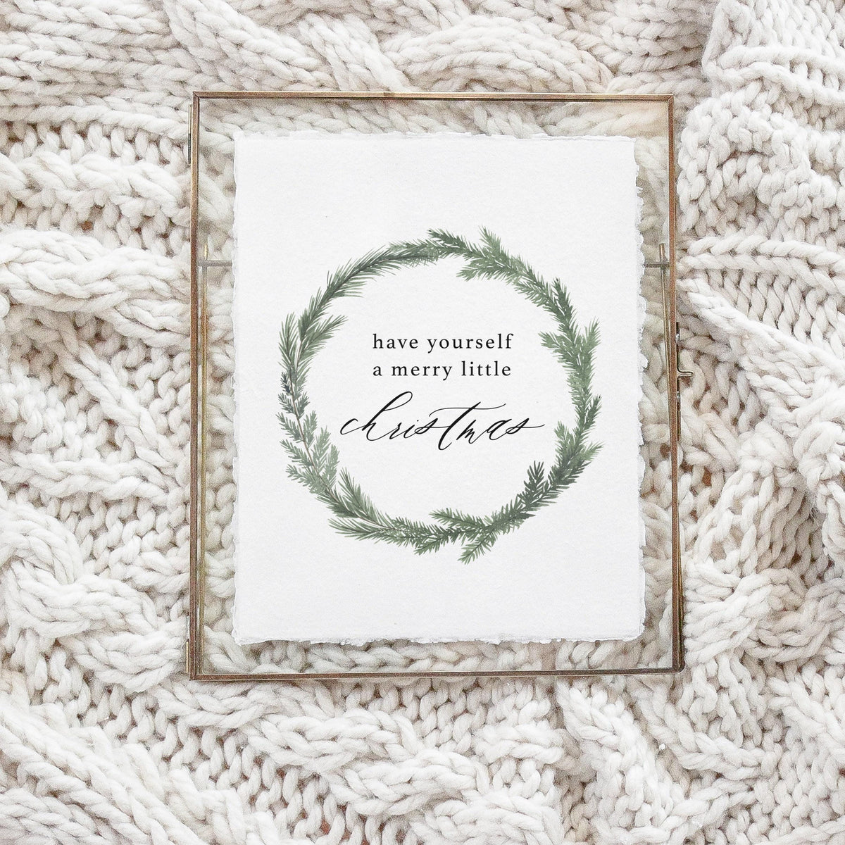 Glass Table Frames & Cards - Have Yourself A Merry