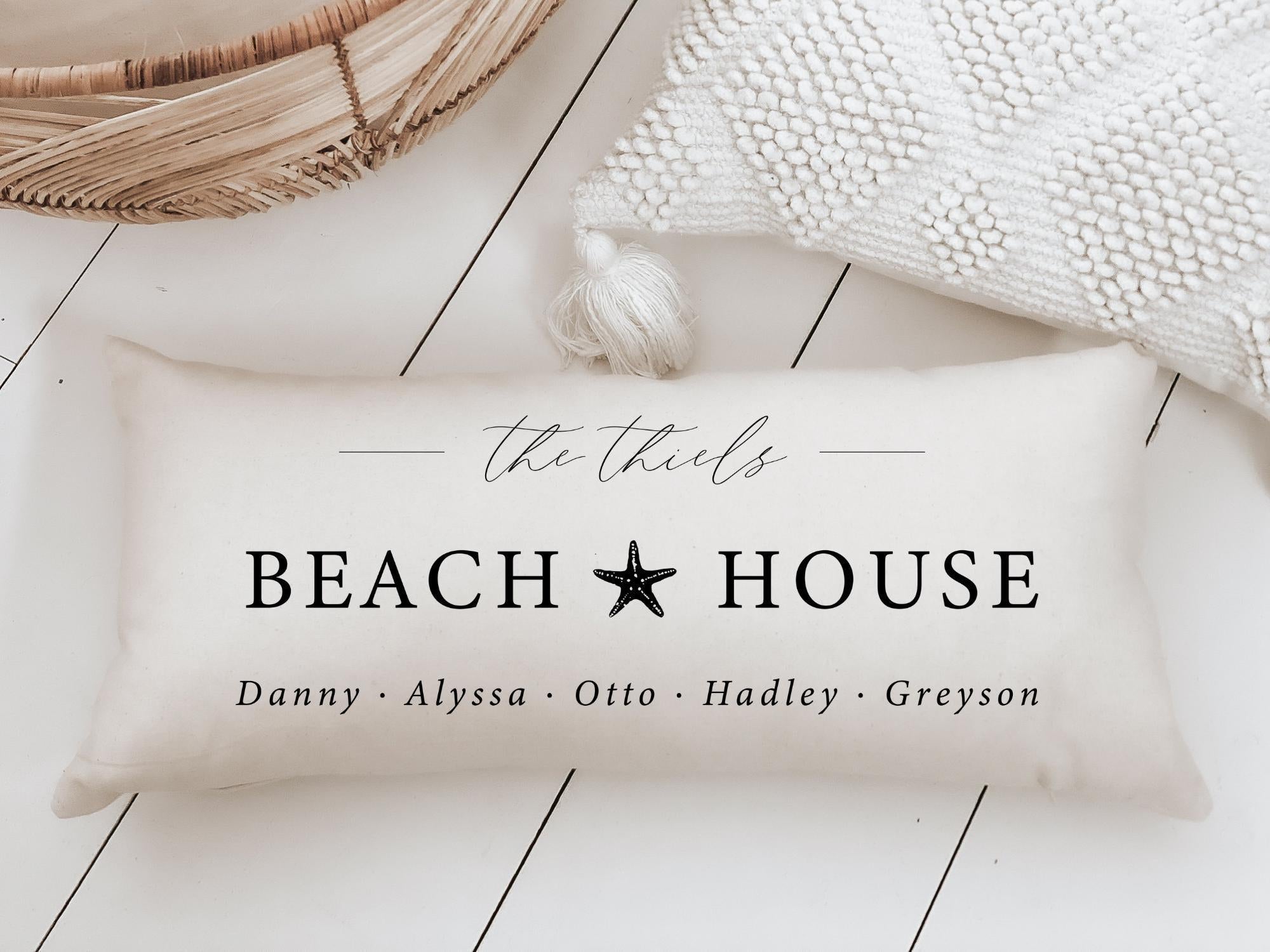 Personalized Lumbar Pillows - Personalized Beach House