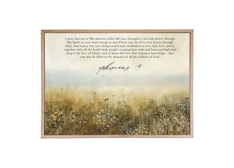 Ephesians 3 Wood Framed Print