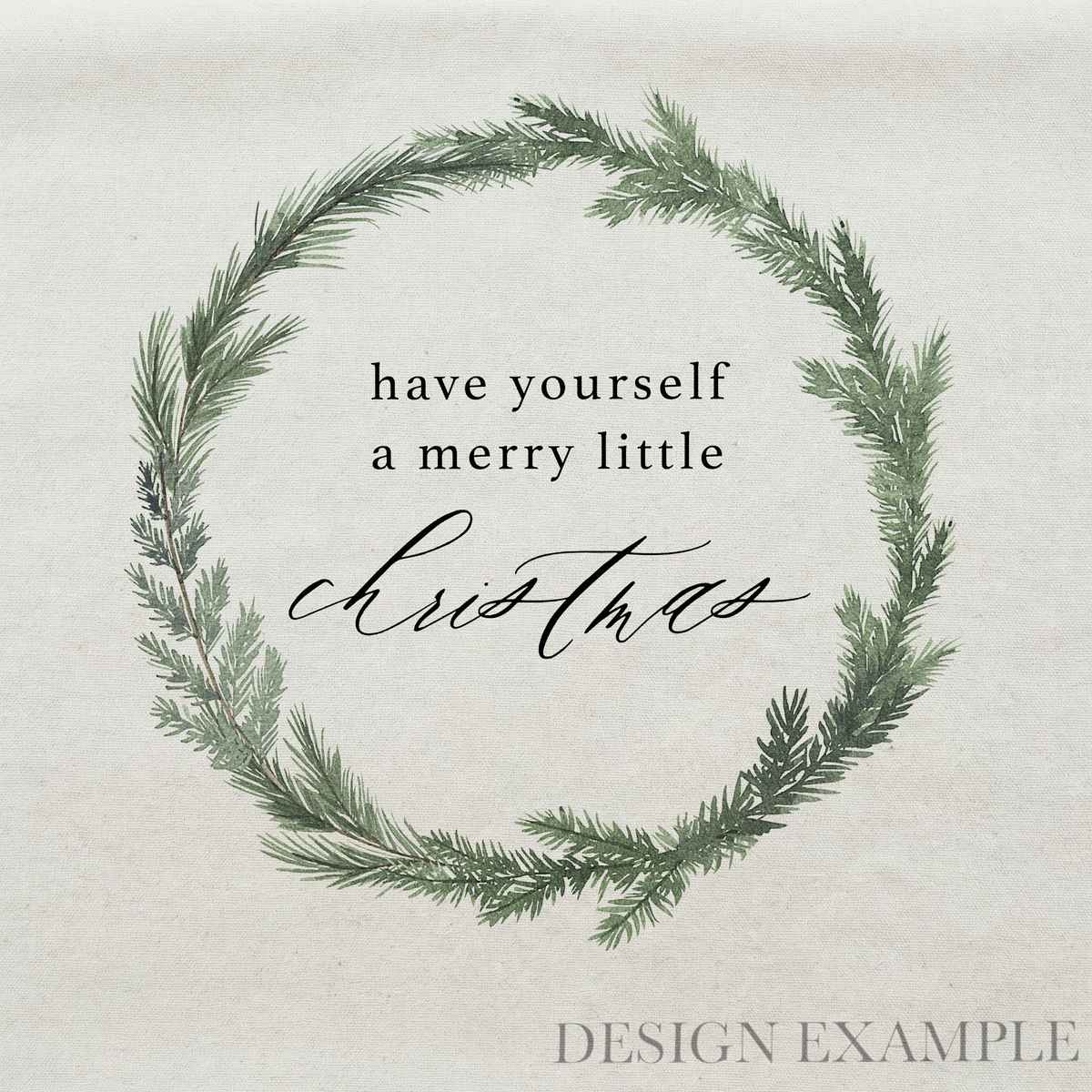 Tea Towel - Have Yourself a Merry Little Christmas Wreath