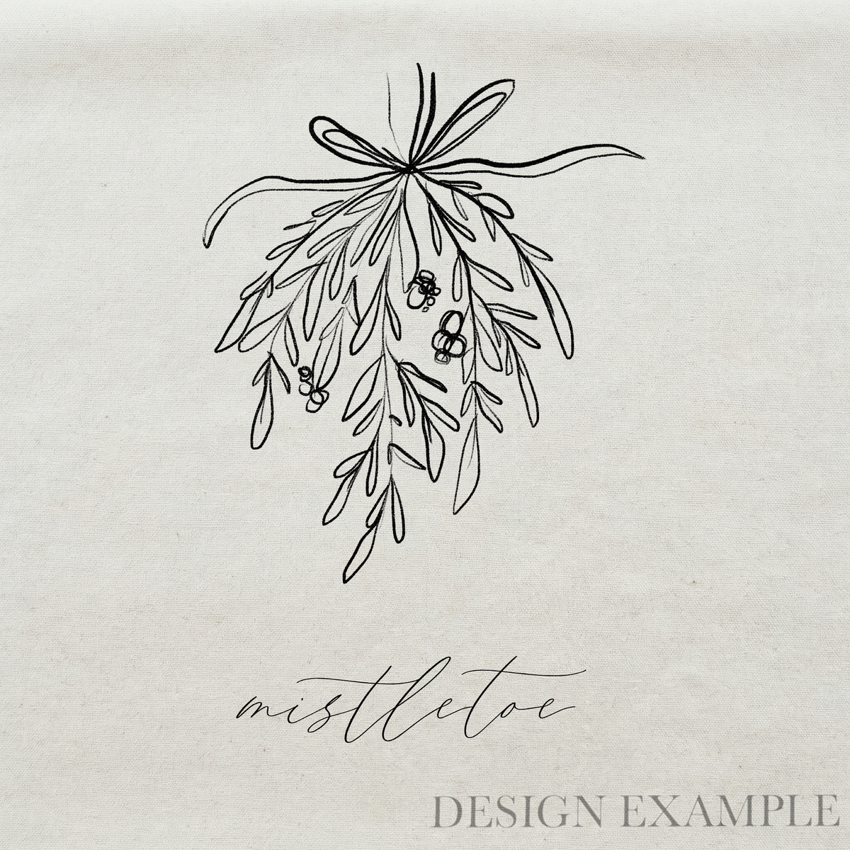 Tea Towel - Mistletoe Christmas