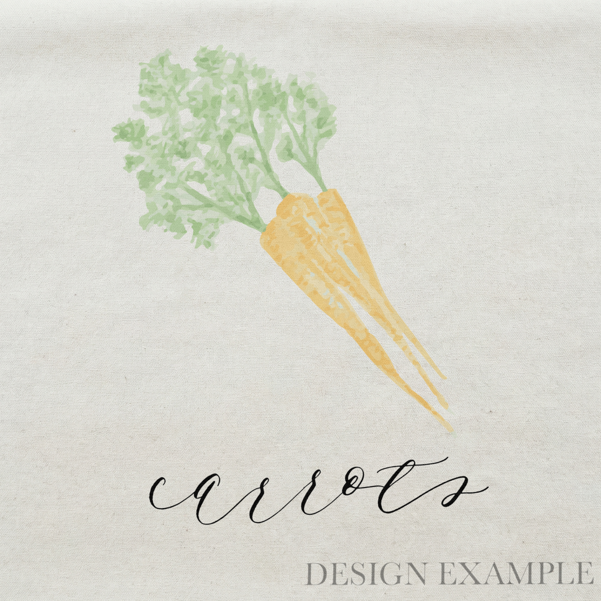 Tea Towel - Carrots Watercolor