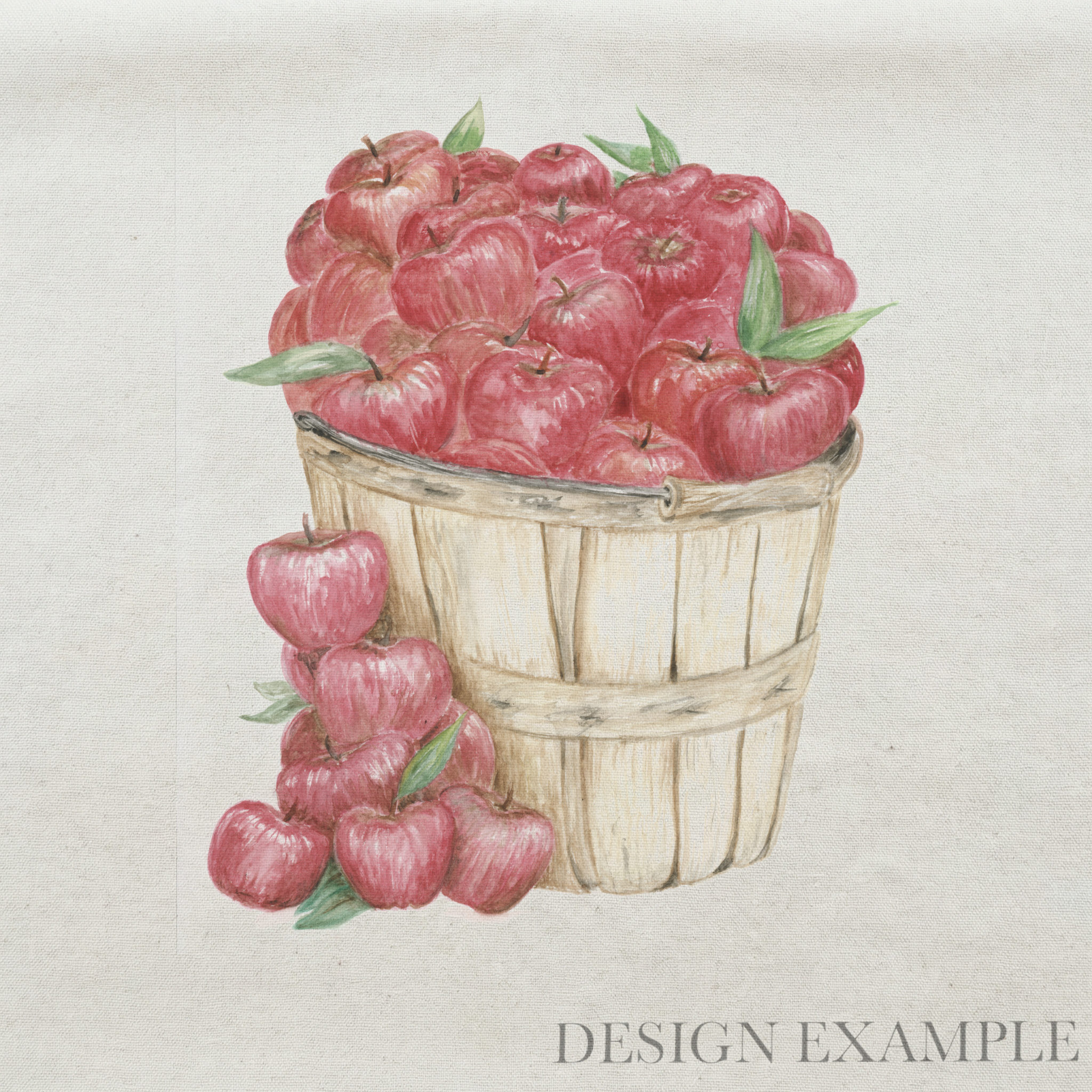 Tea Towel - Apple Bunch Watercolor
