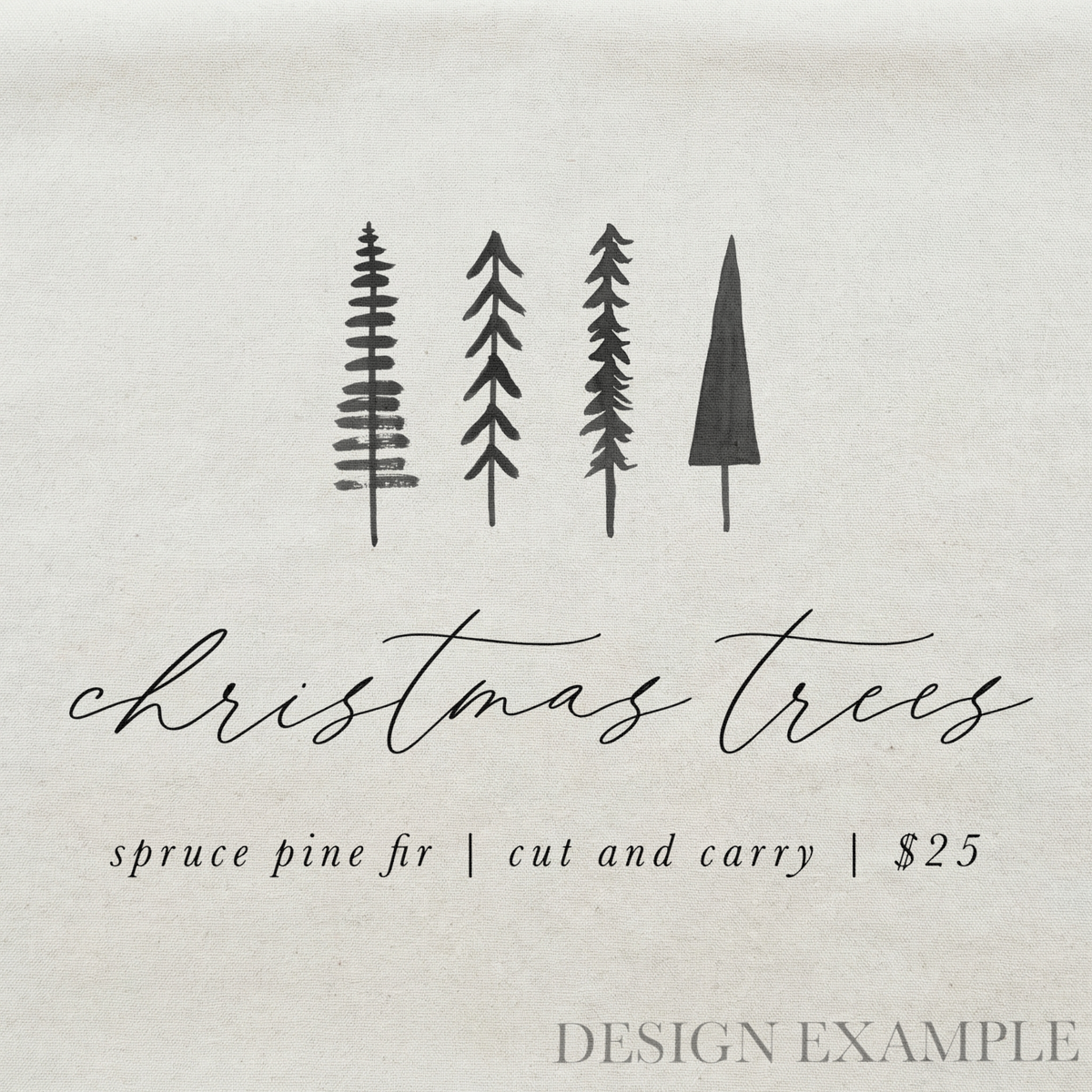 Tea Towel - Christmas Trees