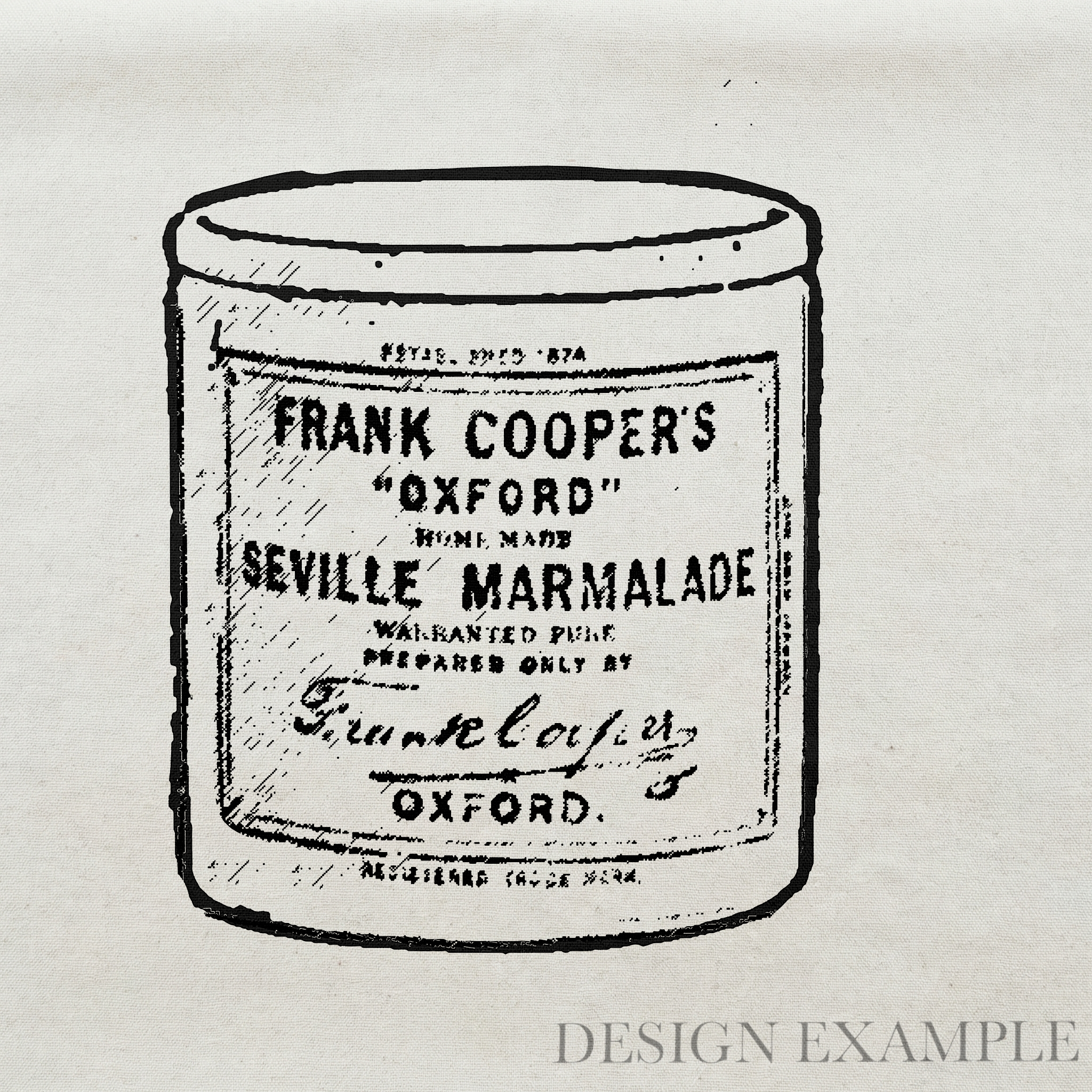 Tea Towel - Vintage Marmalade Jar