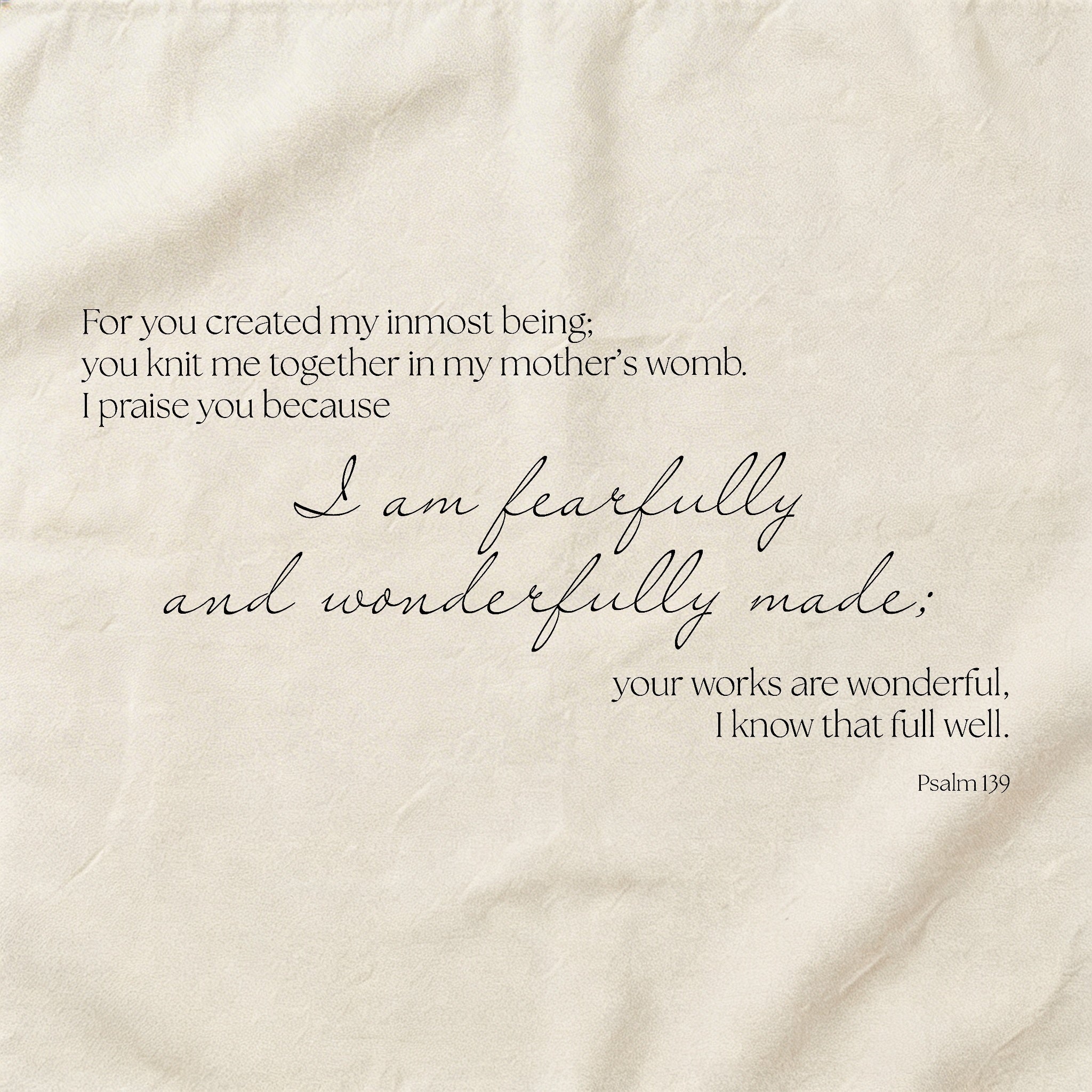 Wall Banner - Psalm 139