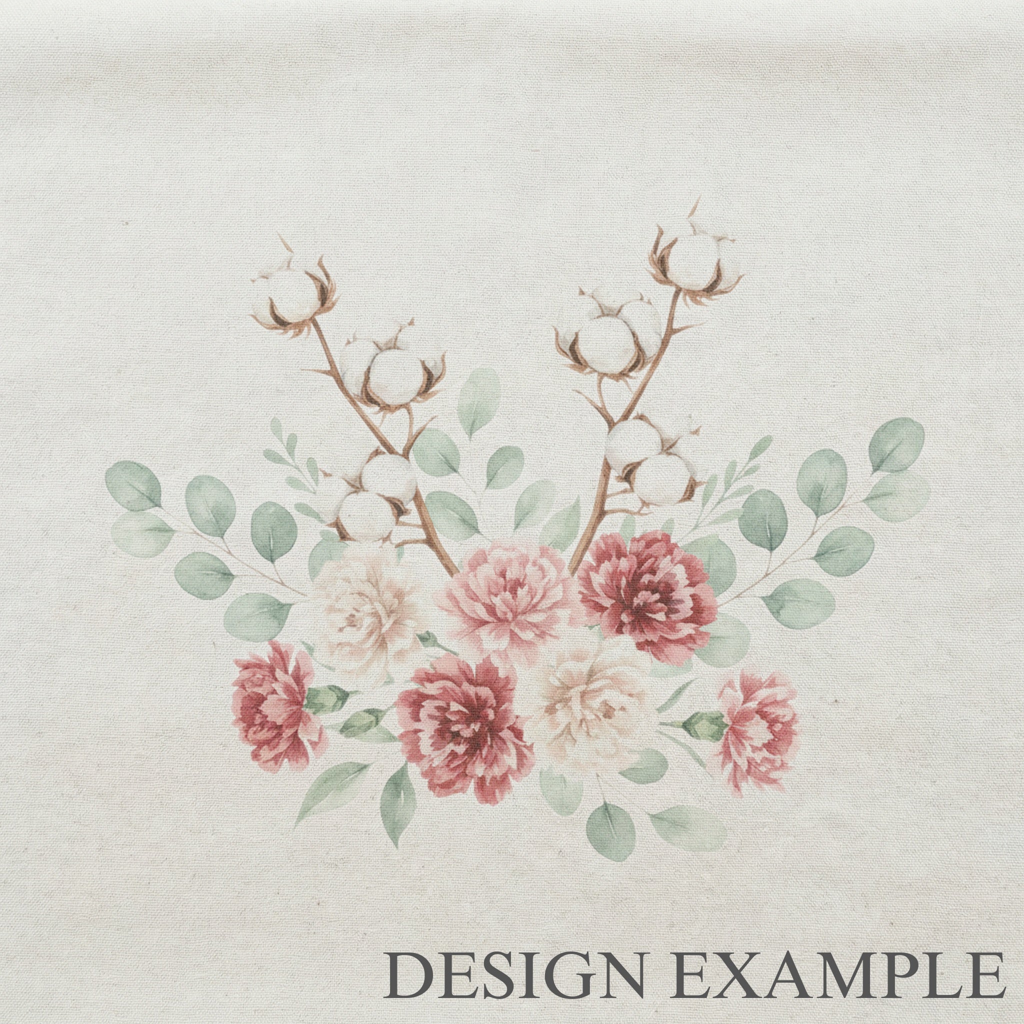 Tote Bags - Spring Cotton Bouquet