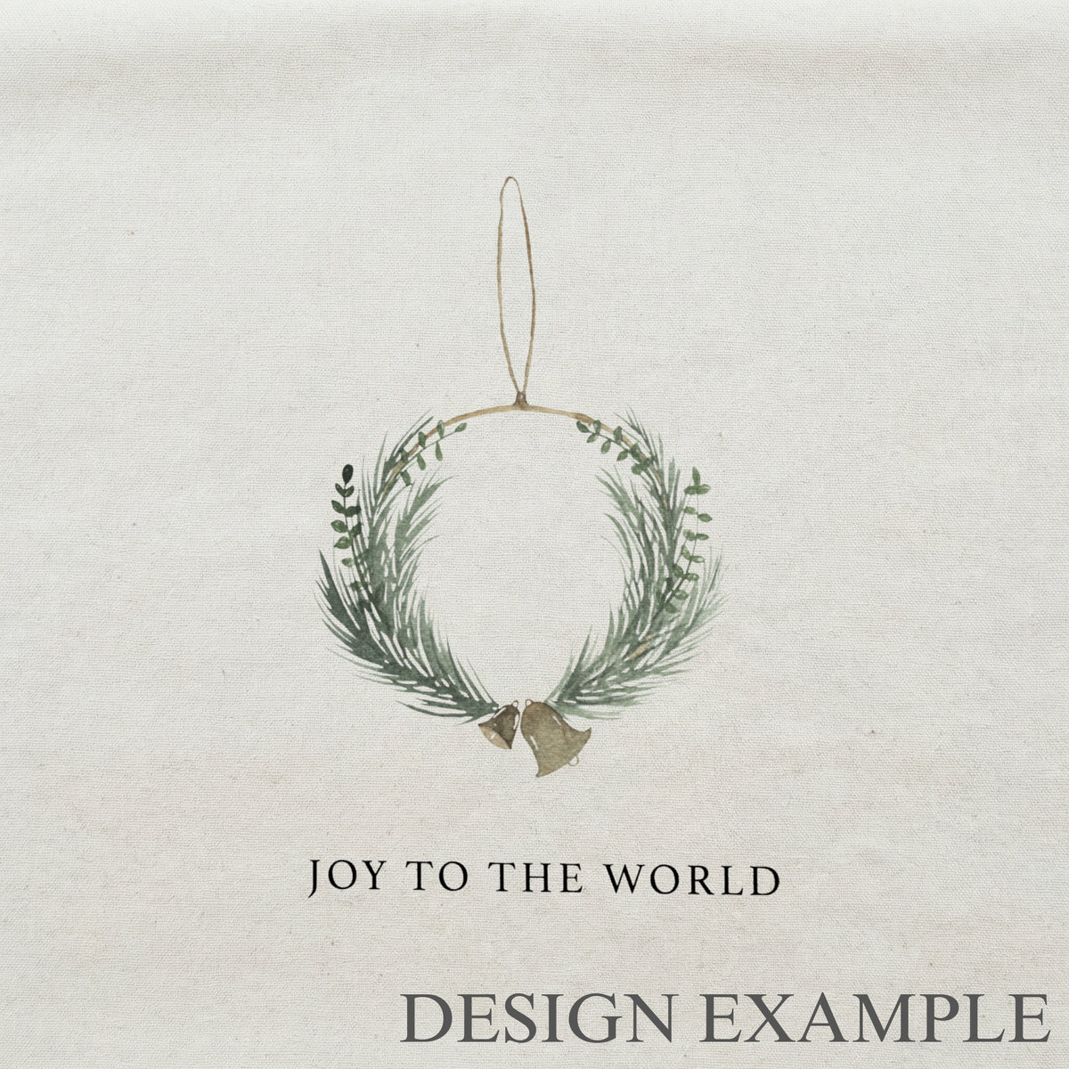 Throw Pillows - Joy to the World Wreath Watercolor