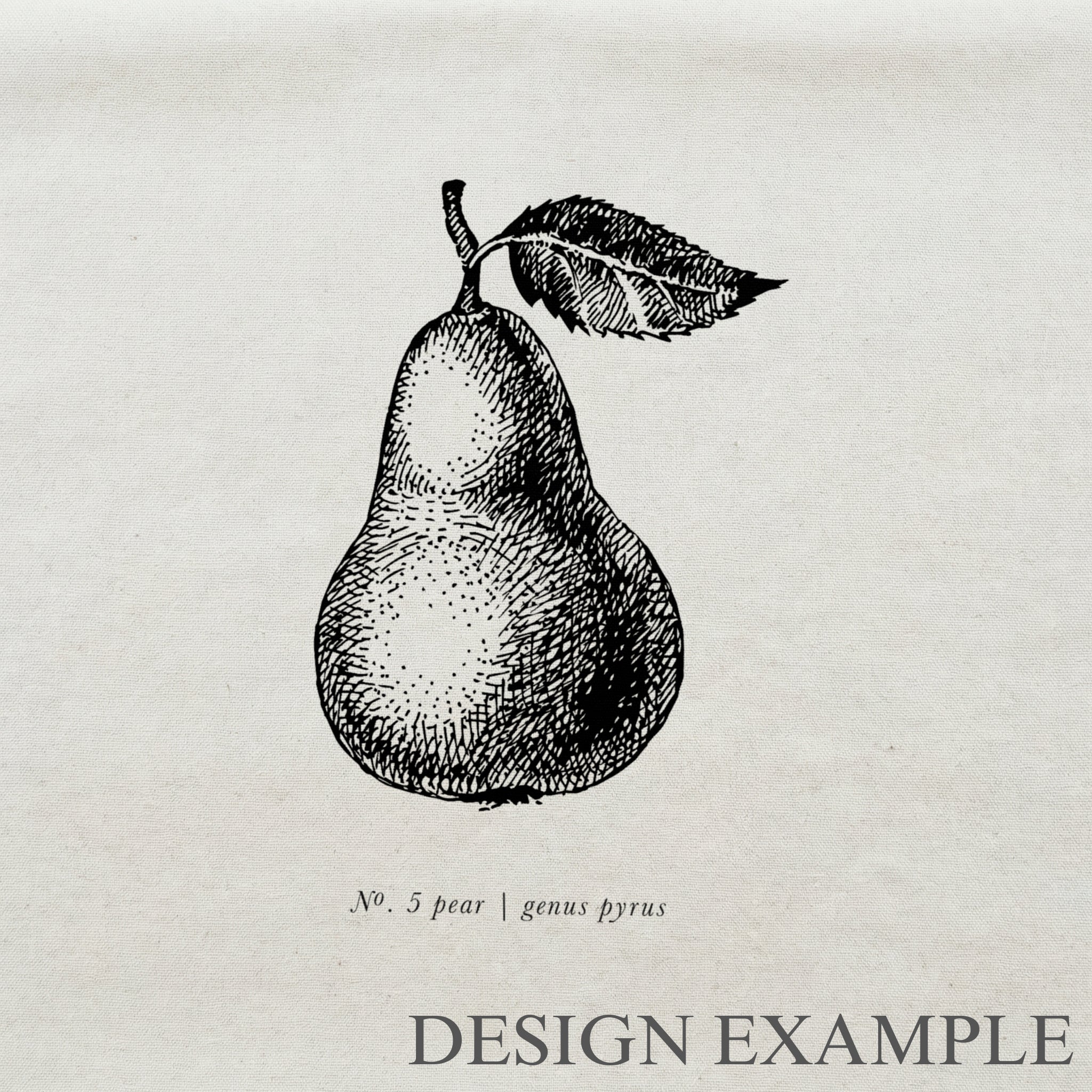 Throw Pillows - Pear Black & White