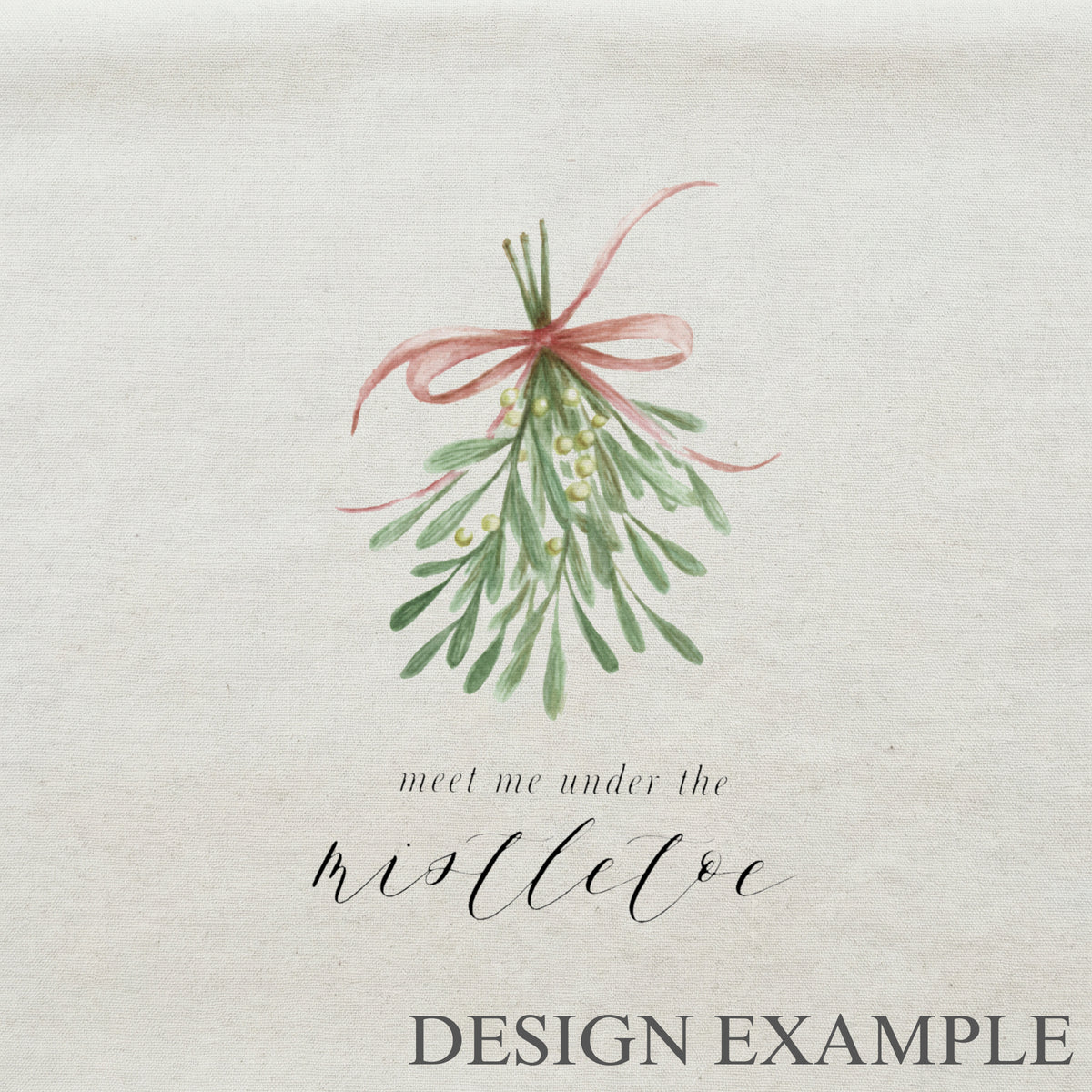 Throw Pillows - Meet Me Under the Mistletoe Watercolor