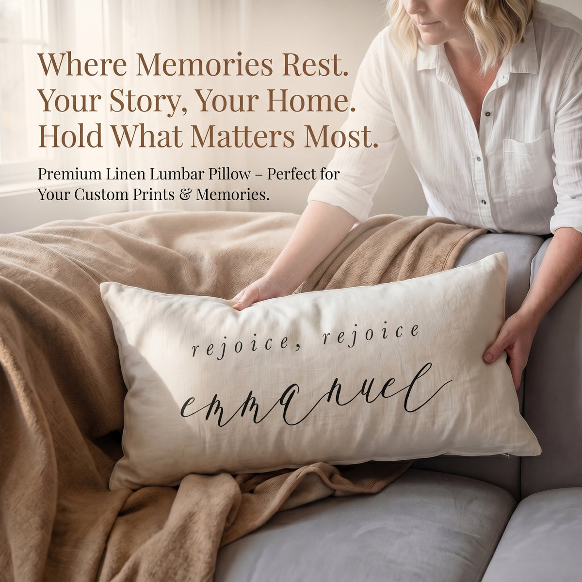 Lumbar Pillows - Rejoice Rejoice Emmanuel