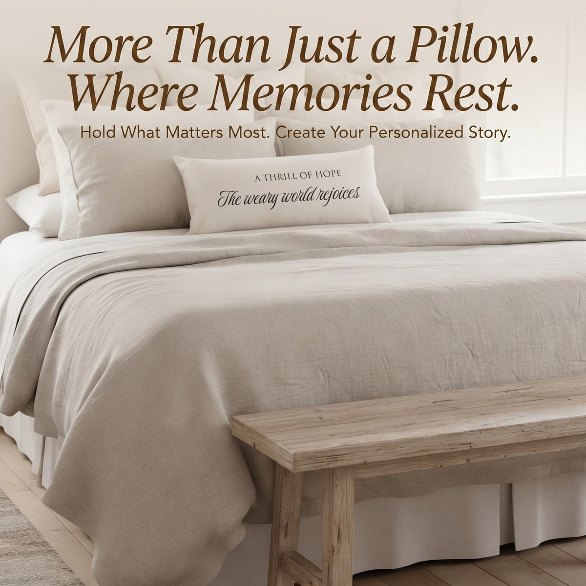 A Thrill of Hope Christmas Lumbar Pillow