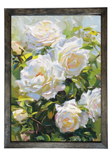 Rose Bush Wood Framed Print