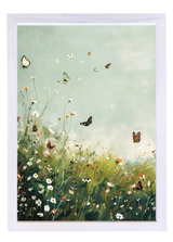 Butterfly Field Wood Framed Print
