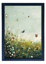 Butterfly Field Wood Framed Print