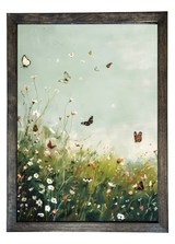 Butterfly Field Wood Framed Print