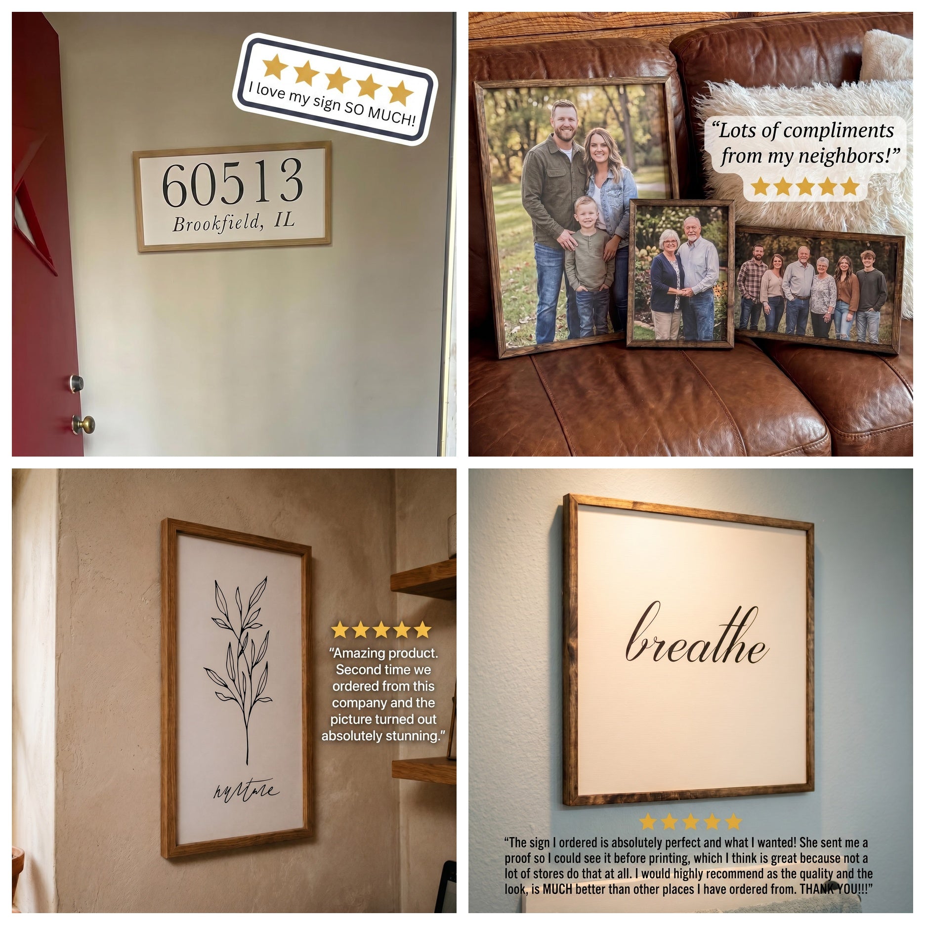 Wooden Frames - Butterfly Stem