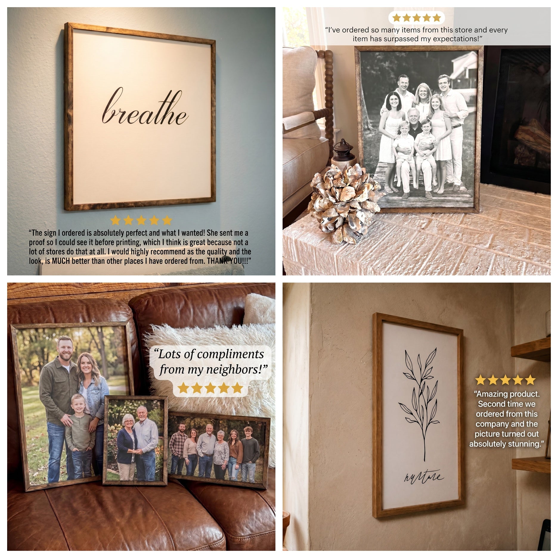 Wooden Frames - Dainty Autumn Daisys