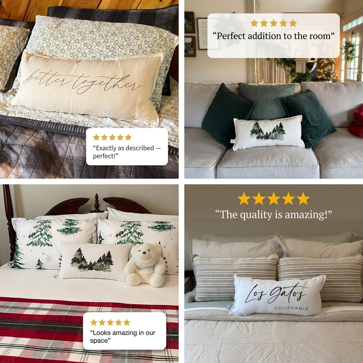 A Thrill of Hope Christmas Lumbar Pillow
