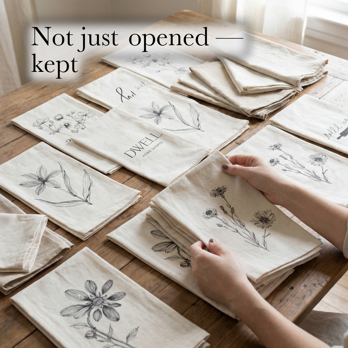 Tea Towel - Botanical Flowers