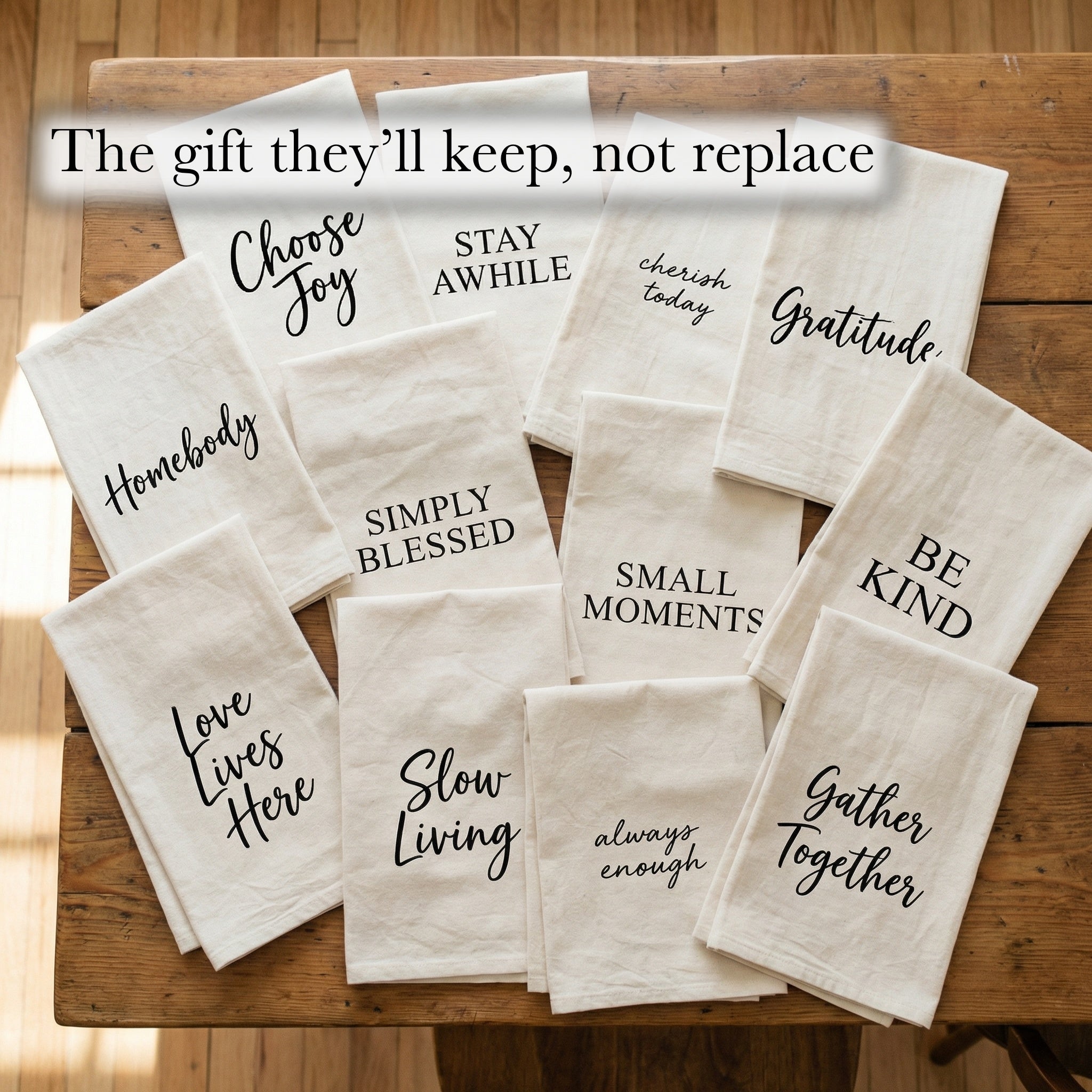 Tea Towel - Soft days slow living