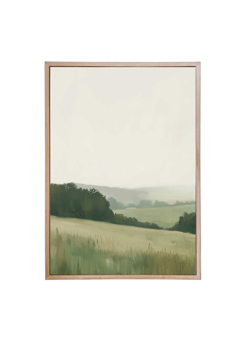 Hillside Pastures Wood Framed Print