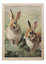 Bunnies Wood Framed Print