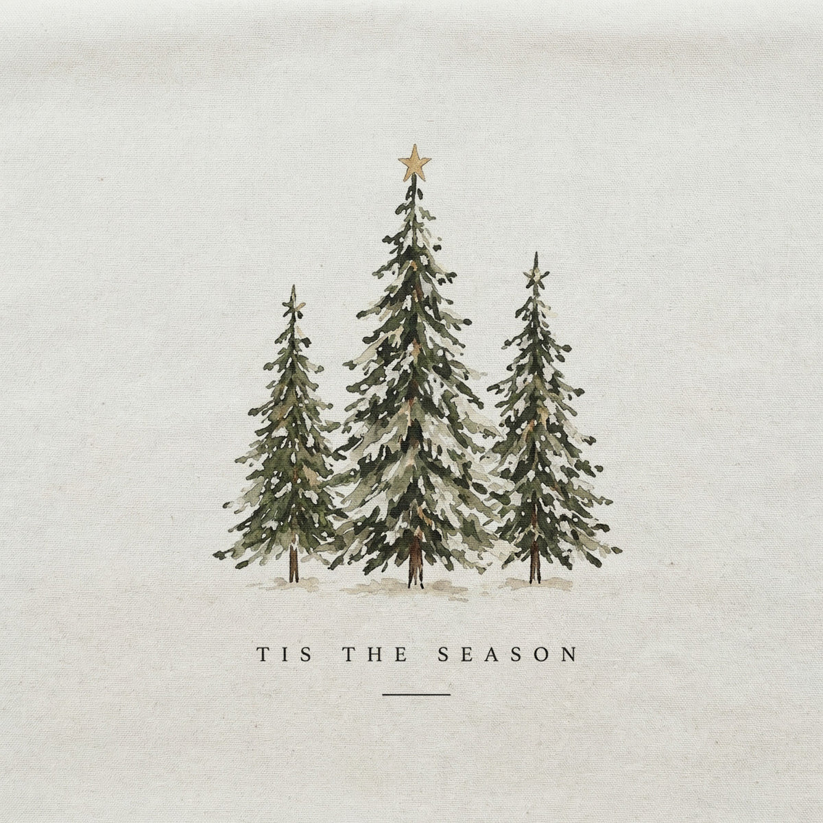 Tis The Season Christmas Tree Throw Pillow