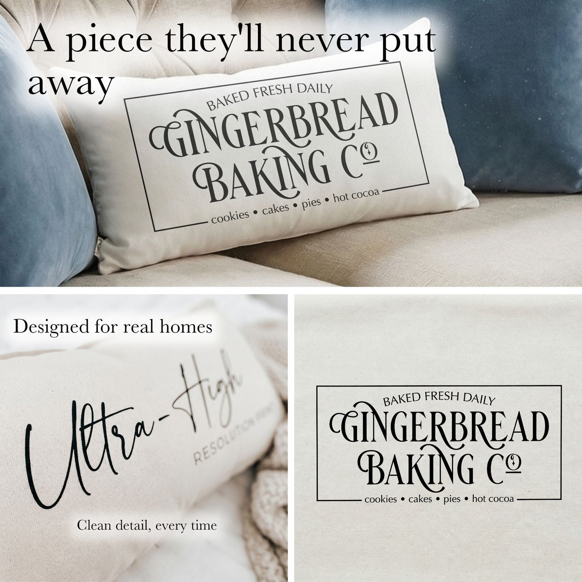 Lumbar Pillows - Gingerbread baking