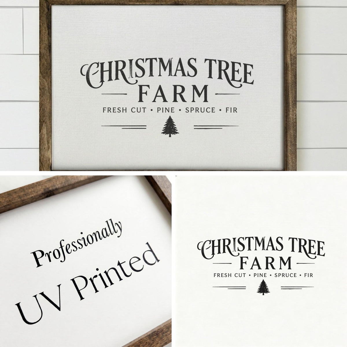 Christmas Tree Farm Printed Wood-Framed Sign
