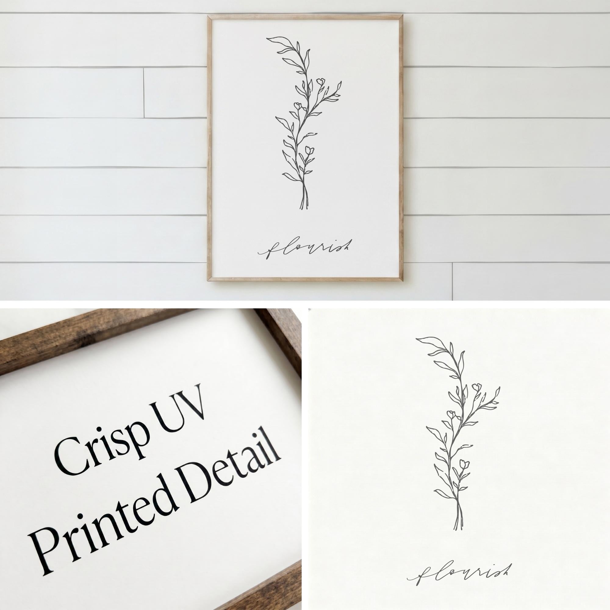 Wooden Frames - Flourish Wildflower