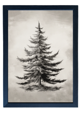 Black and White Winter Tree Wood Framed Print