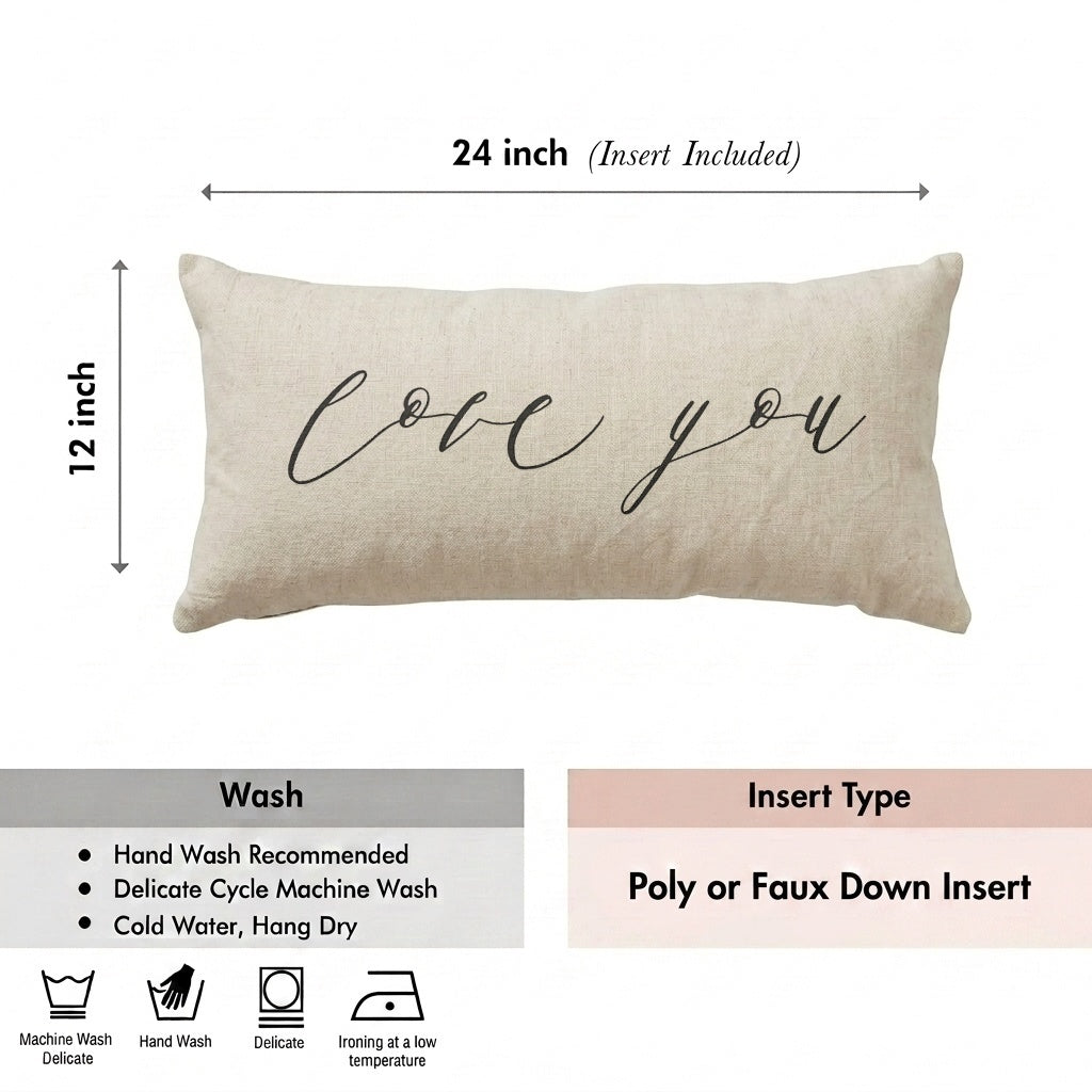 Lumbar Pillows - Love You
