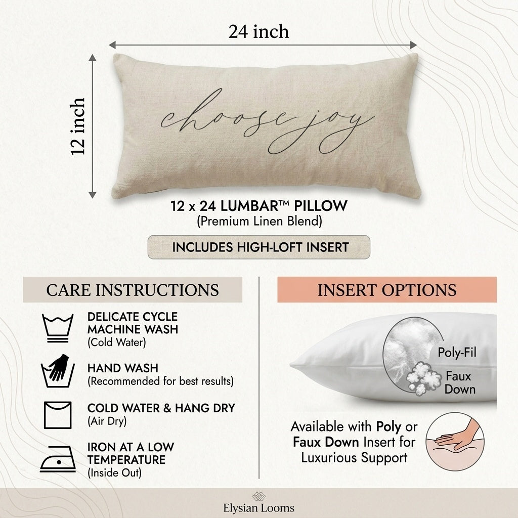 Lumbar Pillows - Choose Joy