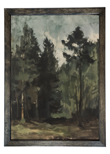 Deep Evergreen Trees Wood Framed Print