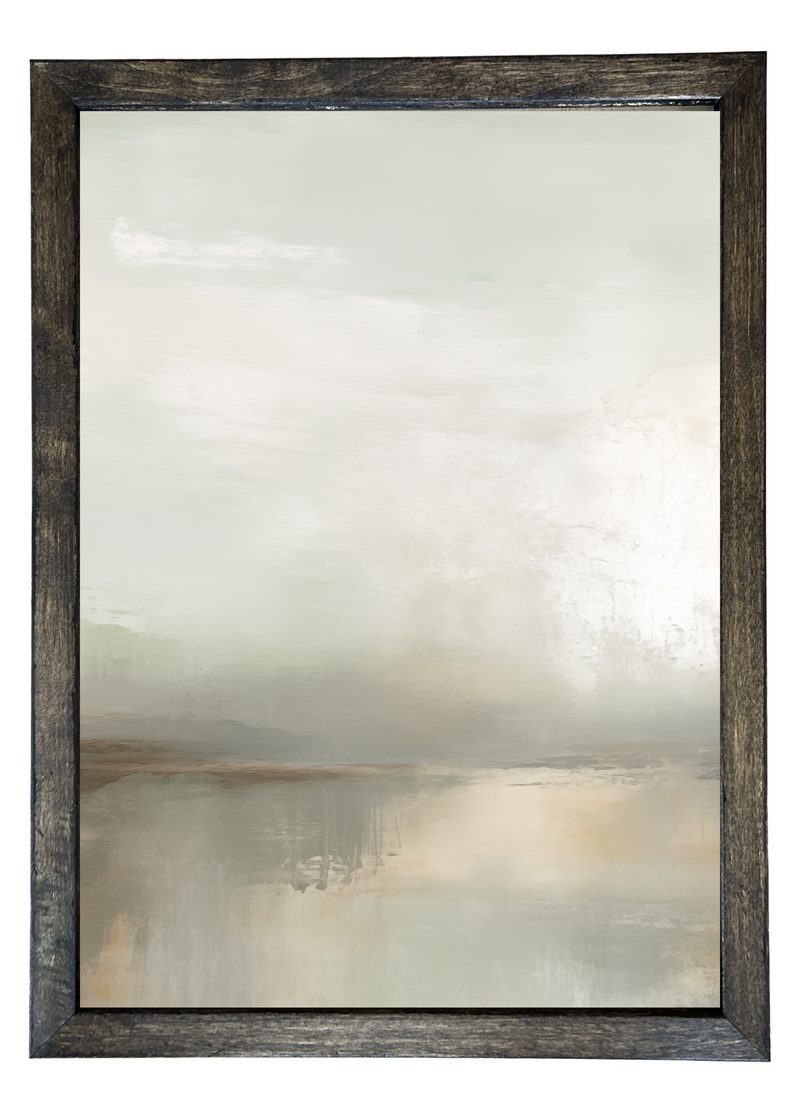 Abstract Grays Wood Framed Print