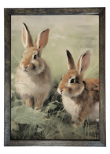 Bunnies Wood Framed Print