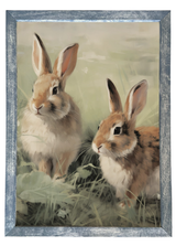 Bunnies Wood Framed Print