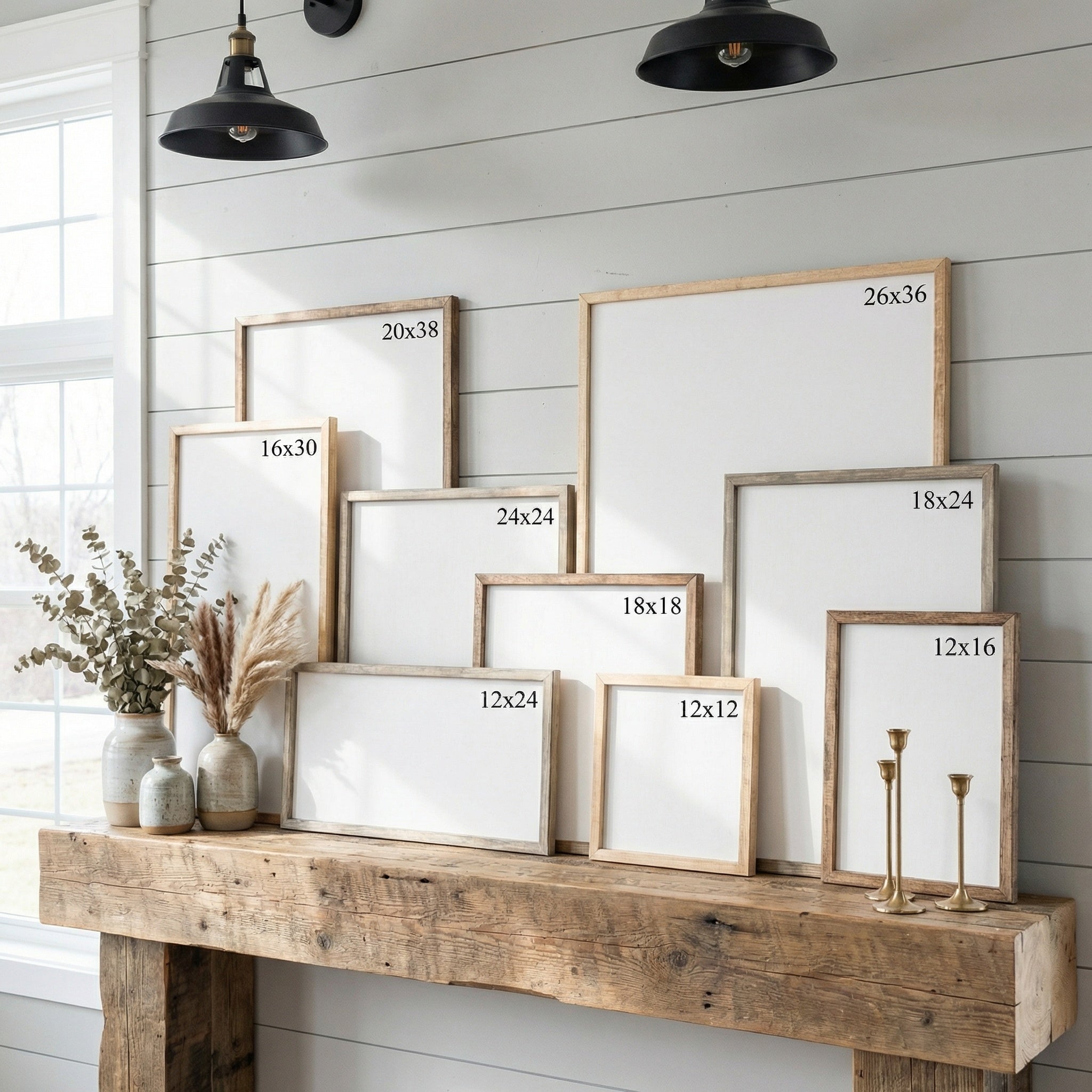 Wooden Frames - Cream Neutral Flowers