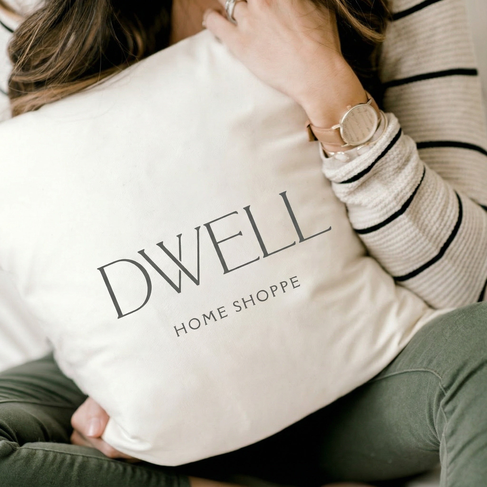 Throw Pillows - He First loved Wreath